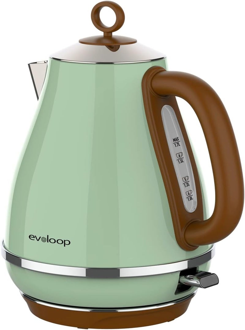 evoloop 1.7L Electric Kettles, BPA Free Tea Kettle, Hot Water Boiler Heater, Stainless Steel Teapot, Auto Shut-Off & Boil-Dry Protection, 120V/1500W - Image 1